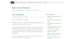 Desktop Screenshot of letsliveforever.net