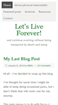 Mobile Screenshot of letsliveforever.net